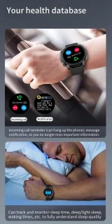 GALESTO Smartwatch Luxe Zilver met Siliconen Band