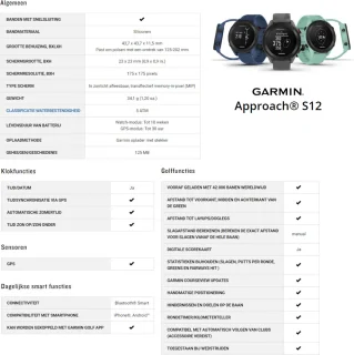 Garmin Approach S12 Golfhorloge Grijs