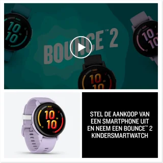 Garmin Bounce 2 Smartwatch voor kinderen 43 mm Paars