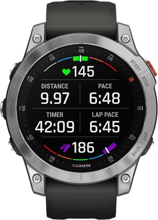 Garmin Epix Slate Stainless Steel — premium multisport met AMOLED en topografie