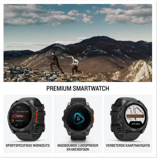 Garmin fenix 8 51mm Multisport Smartwatch Donkergrijs/Zwart