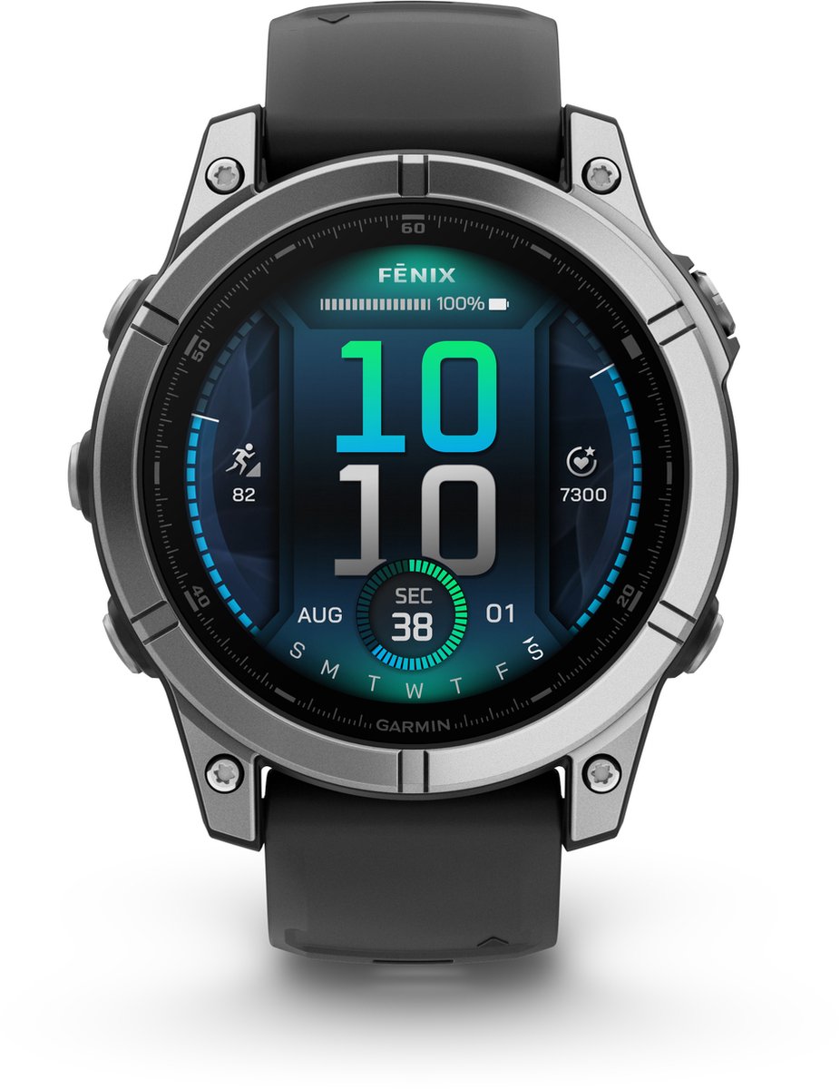 Garmin fēnix E 47mm AMOLED multisport smartwatch donkergrijs/zwart