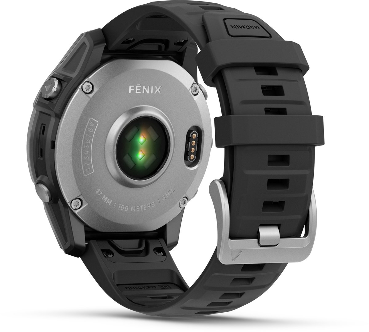 Garmin fēnix E 47mm AMOLED multisport smartwatch donkergrijs/zwart