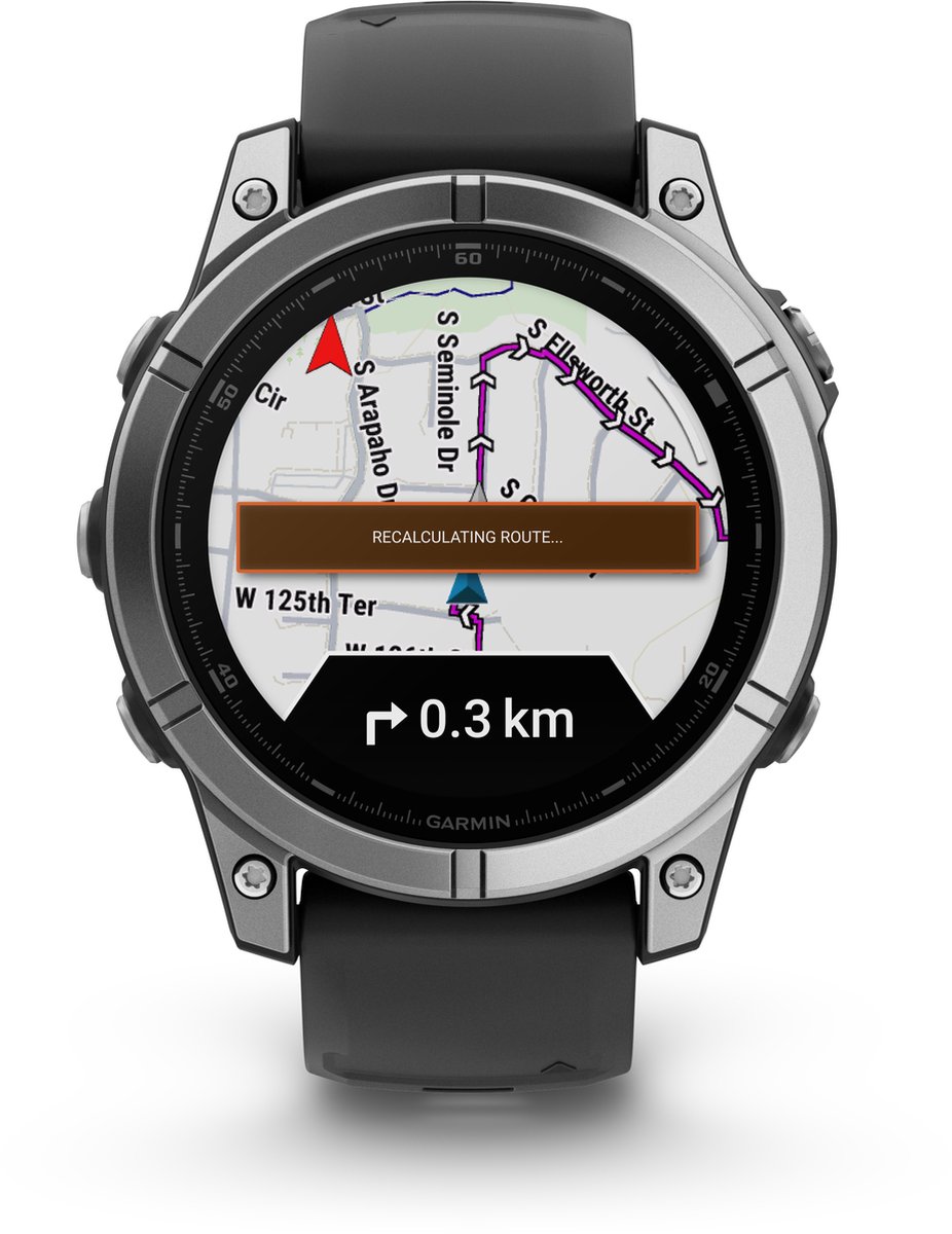 Garmin fēnix E 47mm AMOLED multisport smartwatch donkergrijs/zwart