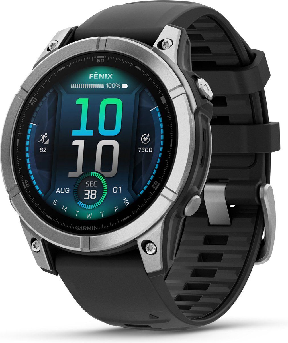 Garmin fēnix E 47mm AMOLED multisport smartwatch donkergrijs/zwart