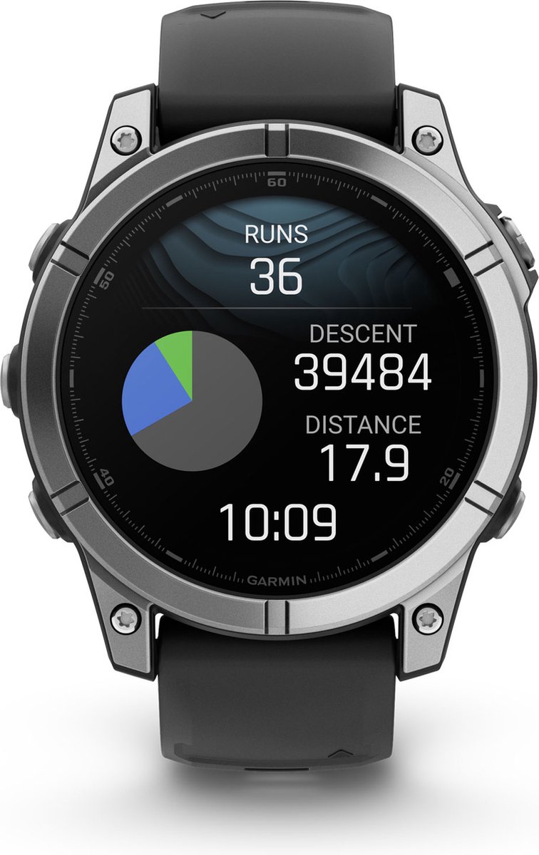 Garmin fēnix E 47mm AMOLED multisport smartwatch donkergrijs/zwart