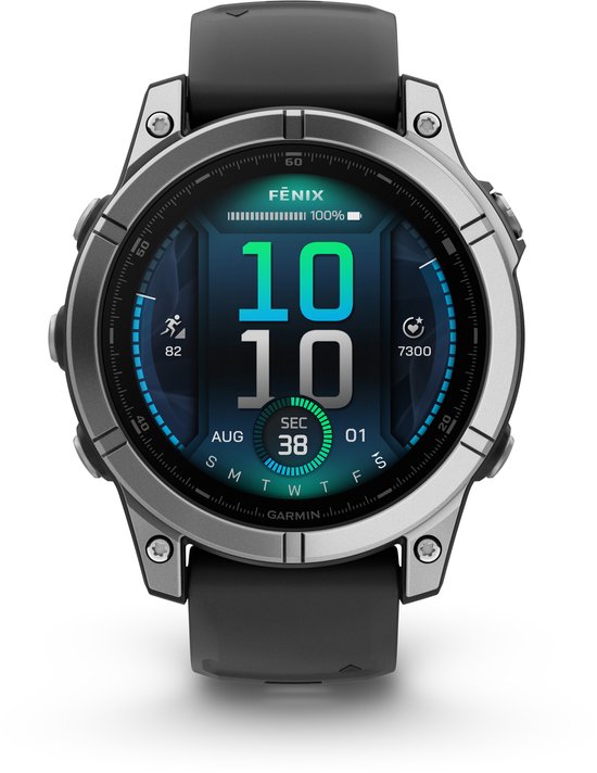 Garmin fēnix E 47mm AMOLED multisport smartwatch donkergrijs/zwart