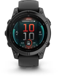 Garmin fēnix E 47mm AMOLED Multisport Smartwatch Donkergrijs/Zwart