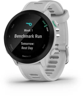Garmin Forerunner 55 Hardloophorloge 42mm Whitestone