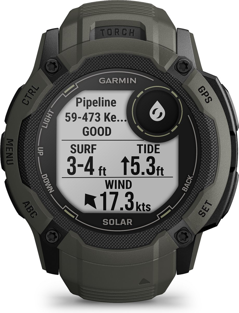 Garmin Instinct 2X Solar Smartwatch Moss