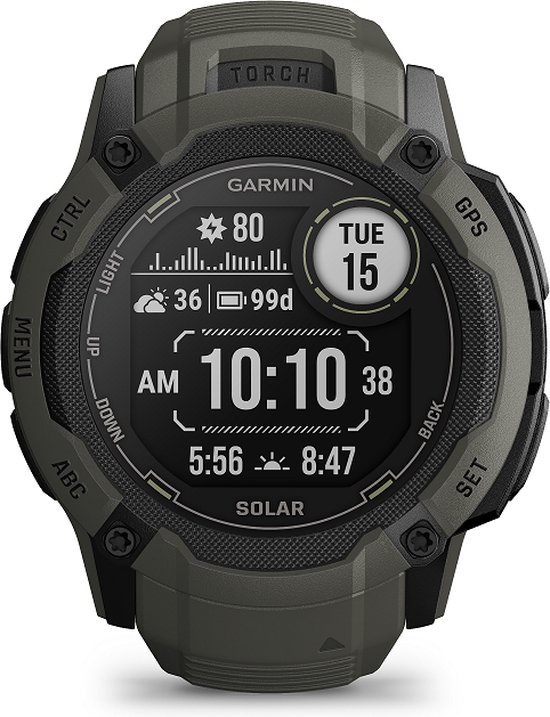 Garmin Instinct 2X Solar Smartwatch Moss