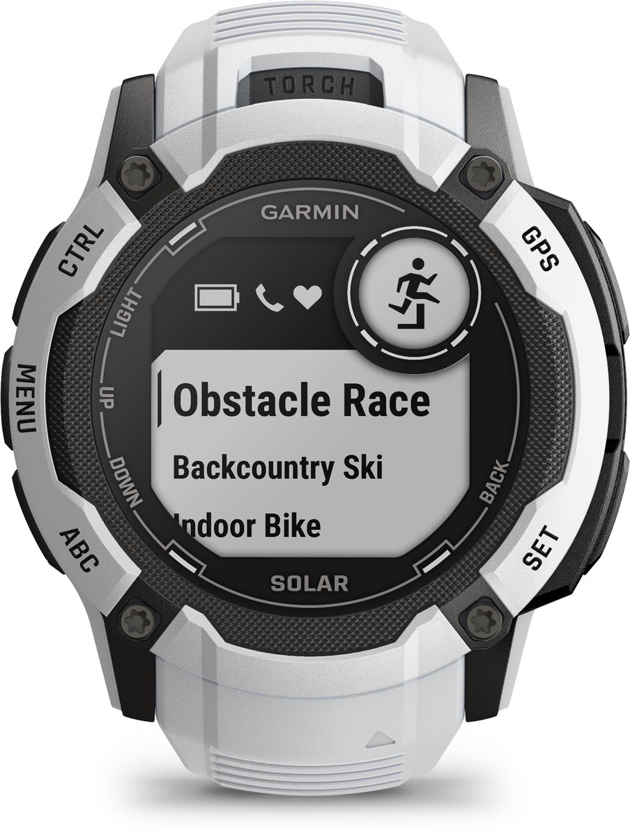 Garmin Instinct 2X Solar Smartwatch Whitestone