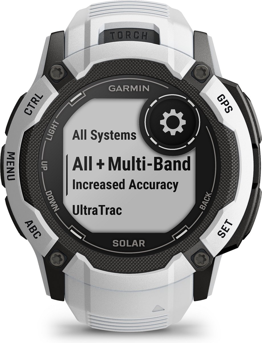 Garmin Instinct 2X Solar Smartwatch Whitestone