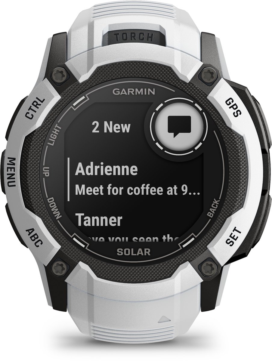 Garmin Instinct 2X Solar Smartwatch Whitestone