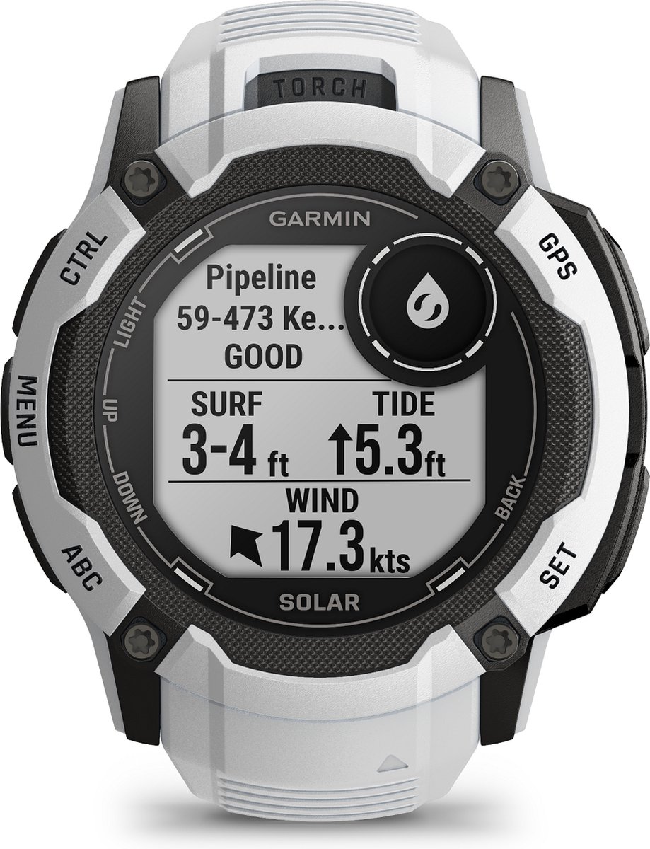 Garmin Instinct 2X Solar Smartwatch Whitestone