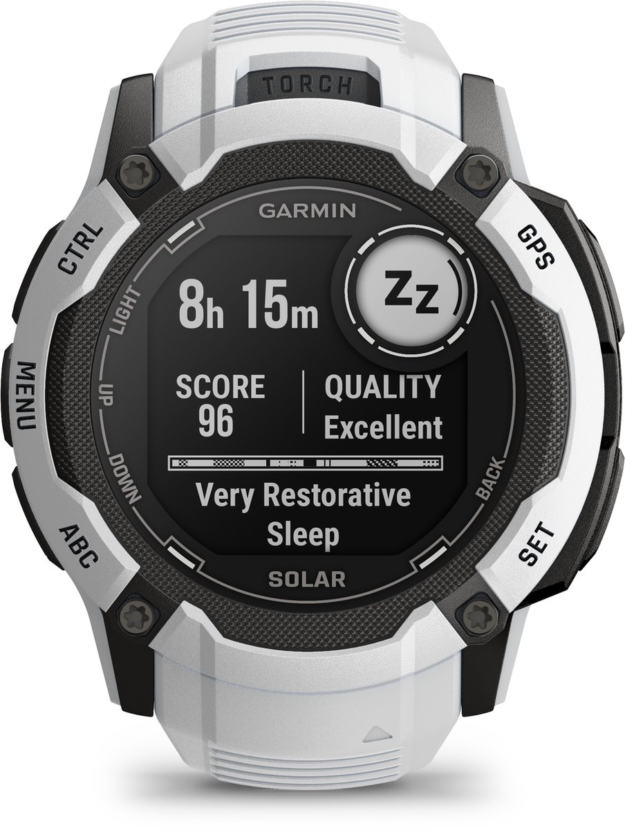 Garmin Instinct 2X Solar Smartwatch Whitestone