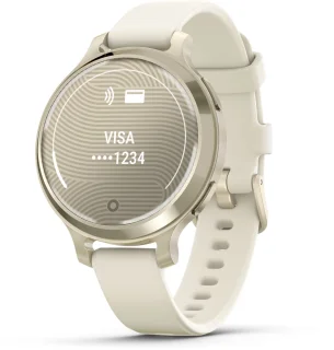 Garmin Lily 2 Active Smartwatch 35 mm Lunar Gold Bone Bandje