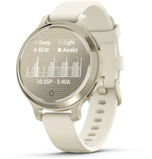 Garmin Lily 2 Active Smartwatch 35 mm Lunar Gold Bone Bandje