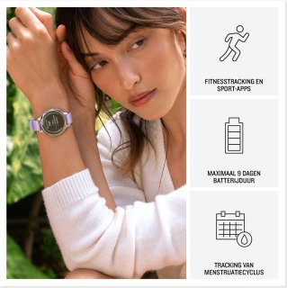 Garmin Lily 2 Active Smartwatch 35 mm Zilver Purple Jasmine