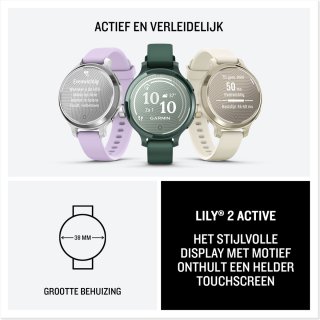 Garmin Lily 2 Active Smartwatch 35 mm Zilver Purple Jasmine