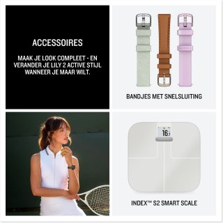 Garmin Lily 2 Active Smartwatch 35 mm Zilver Purple Jasmine