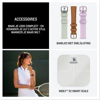 Garmin Lily 2 Active Smartwatch 35 mm Zilver Purple Jasmine