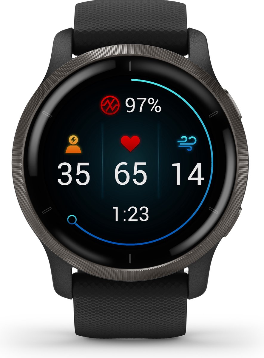Garmin Venu 2 Heren Smartwatch 45 mm Zwart