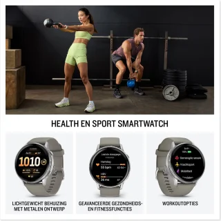 Garmin Venu 4 smartwatch 45 mm Zilver/Citroen