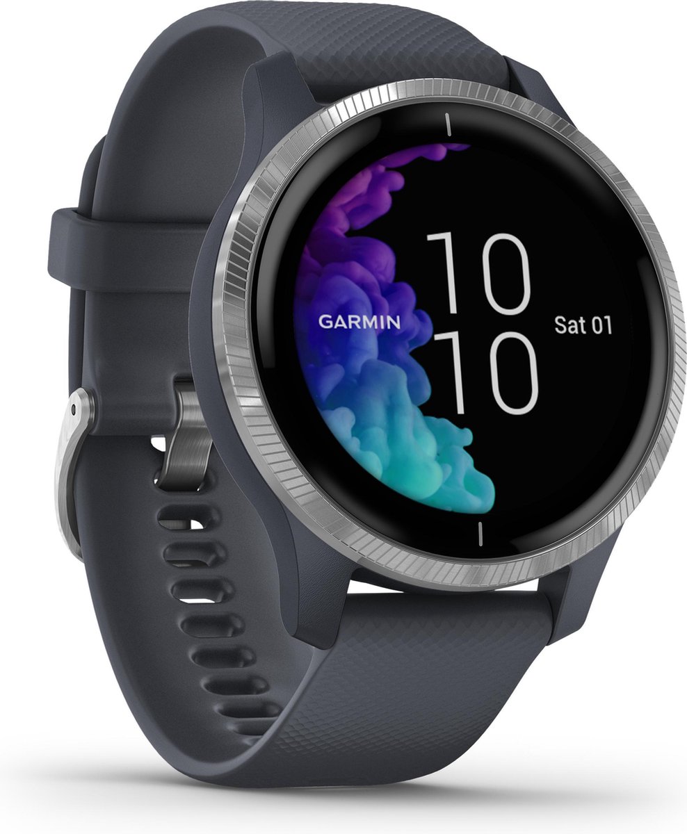 Wat vinden we goed aan de Garmin Venu Health 43mm Blue Granite Smartwatch