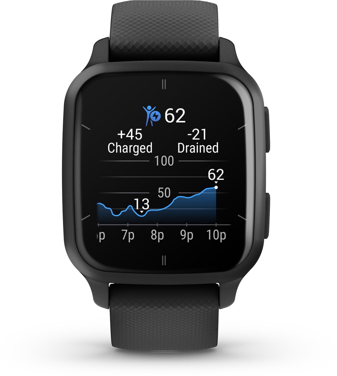 Garmin Venu Sq 2 Music Zwart Smartwatch