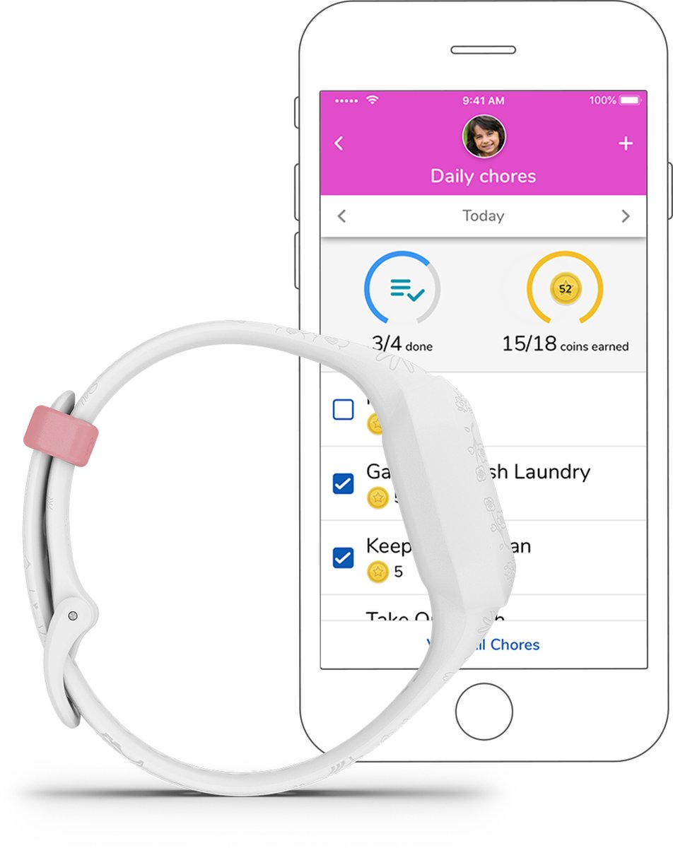 Garmin Vivofit Junior 3 Disney Prinses Wit