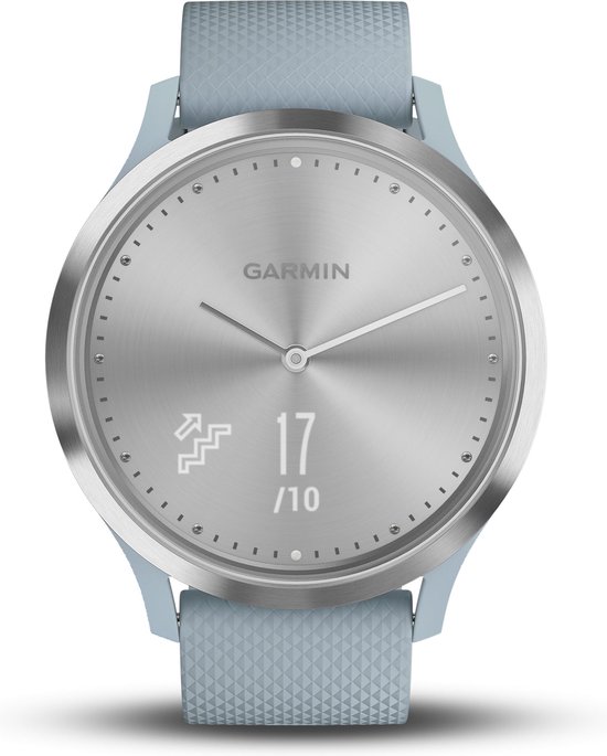 Garmin vivomove HR Sport zilver lichtblauw