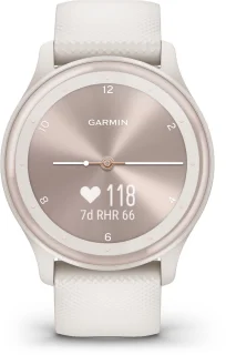 Garmin Vivomove Sport 40mm Ivoor Peach Gold Hybrid Smartwatch