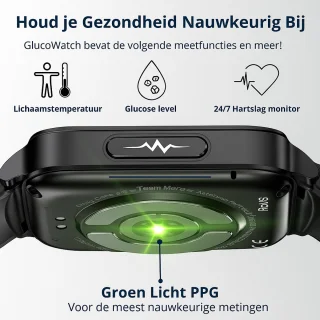 GlucoMeter Smartwatch - Blauwe band