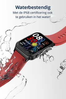 GlucoMeter Smartwatch Rood