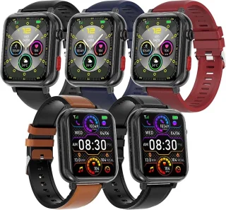 GlucoWatch ECG Hartslagmeter Smartwatch Zwart