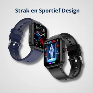 GlucoWatch ECG Hartslagmeter Smartwatch Zwart