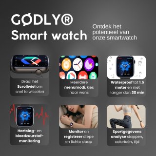 GØDLY 45 Premium Smartwatch Zwart