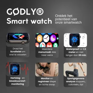 GØDLY 45 Premium Smartwatch Zwart