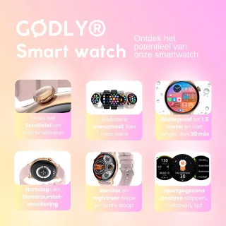 GØDLY® Amoled Smartwatch 46mm Roze