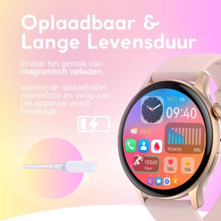 GØDLY® Amoled Smartwatch 46mm Roze
