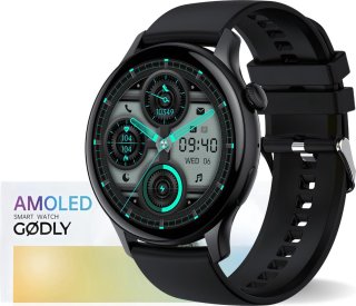 GØDLY Amoled Smartwatch 46mm Zwart