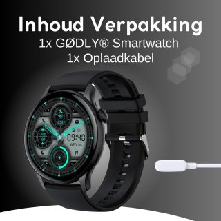 GØDLY Amoled Smartwatch 46mm Zwart