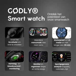 GØDLY Amoled Smartwatch 46mm Zwart