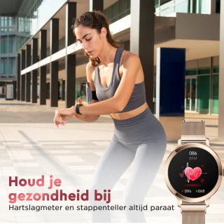 Golden Sound AMOLED Smartwatch Dames 40mm - 3 Extra Bandjes