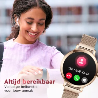 Golden Sound AMOLED Smartwatch Dames 40mm - 3 Extra Bandjes