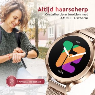 Golden Sound AMOLED Smartwatch Dames 40mm - 3 Extra Bandjes