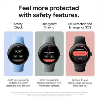 Google Pixel Watch 2 Zilver Blauw Sportbandje