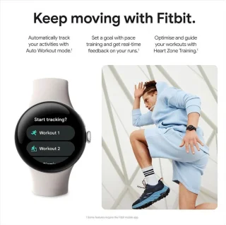 Google Pixel Watch 2 Zilver Blauw Sportbandje