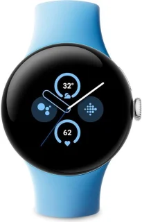 Google Pixel Watch 2 Zilver Blauw Sportbandje